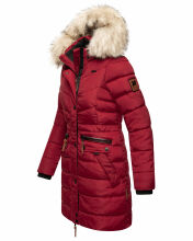 Navahoo Paula Damen Parka Winterjacke Gefüttert Dark Red Größe L - Gr. 40