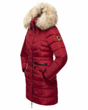 Navahoo Paula Damen Parka Winterjacke Gefüttert Dark Red Größe L - Gr. 40