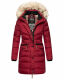Navahoo Paula Damen Parka Winterjacke Gefüttert Dark Red Größe L - Gr. 40