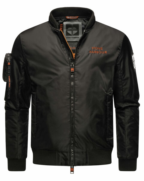 Stone Harbour Berkoo Herren Bomber Jacke Schwarz Größe L - Gr. L