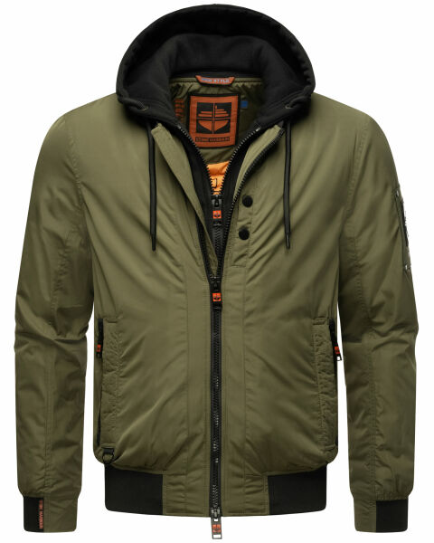 Stone Harbour Hoobo Herren Bomber Jacke Gruen Größe S - Gr. S