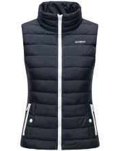 Marikoo Reimii leichte Damen Stepp Weste Navy Gr&ouml;&szlig;e S - Gr. 36