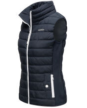 Marikoo Reimii leichte Damen Stepp Weste Navy Gr&ouml;&szlig;e S - Gr. 36
