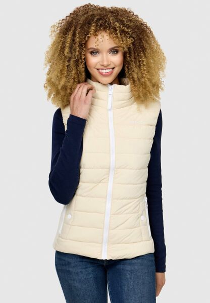 Marikoo Reimii leichte Damen Stepp Weste Cream Größe XS - Gr. 34