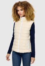 Marikoo Reimii leichte Damen Stepp Weste Cream Gr&ouml;&szlig;e XL - Gr. 42
