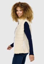 Marikoo Reimii leichte Damen Stepp Weste Cream Gr&ouml;&szlig;e XL - Gr. 42