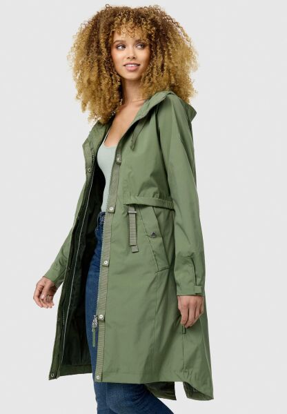 Navahoo Silberperle leichte Damen Übergangs Jacke Dusty Olive Größe S - Gr. 36
