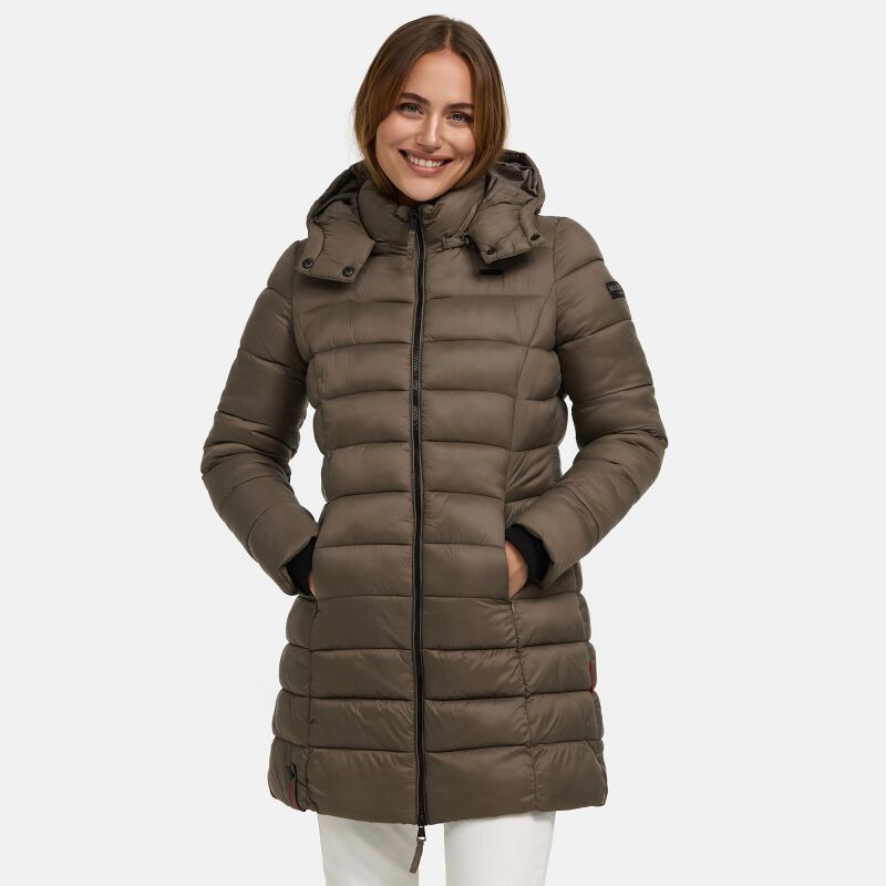 Marikoo Abendsternchen Damen Winterjacke gesteppt Stone Brown-Gr&ouml;&szlig;e M - Gr. 38