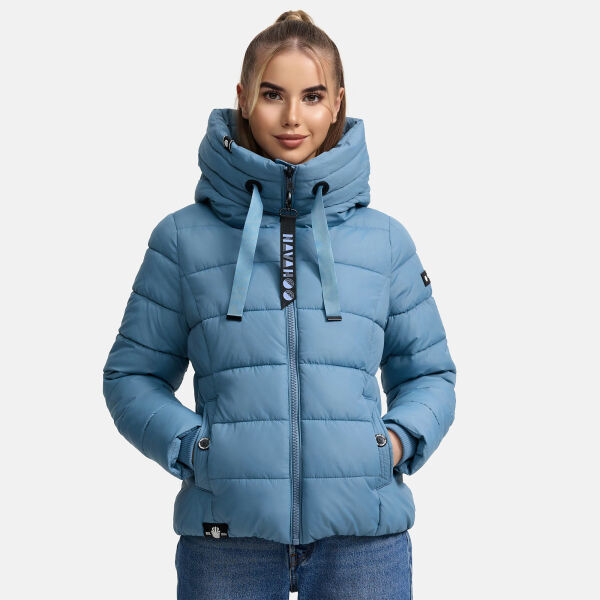 Navahoo Amayaa Damen Winter Steppjacke Powder Blue Größe XXL - Gr. 44