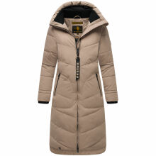 Marikoo Benikoo Damen lange Winterjacke Taupe Grey...