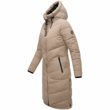 Marikoo Benikoo Damen lange Winterjacke Taupe Grey Größe S - Gr. 36