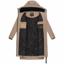 Marikoo Benikoo Damen lange Winterjacke Taupe Grey Größe S - Gr. 36