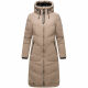Marikoo Benikoo Damen lange Winterjacke Taupe Grey Größe S - Gr. 36