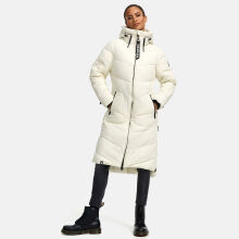 Marikoo Benikoo Damen lange Winterjacke Offwhite-Gr&ouml;&szlig;e S - Gr. 36