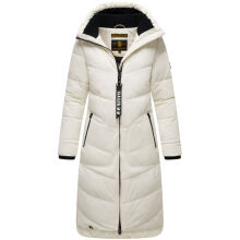 Marikoo Benikoo Damen lange Winterjacke Offwhite-Gr&ouml;&szlig;e S - Gr. 36