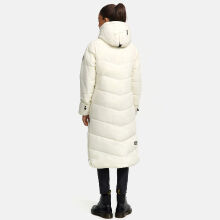 Marikoo Benikoo Damen lange Winterjacke Offwhite-Gr&ouml;&szlig;e XL - Gr. 42