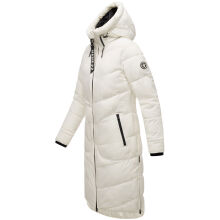 Marikoo Benikoo Damen lange Winterjacke Offwhite-Gr&ouml;&szlig;e XXL - Gr. 44