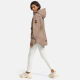Marikoo Bikoo Damen gefütterte Winterjacke mit Teddyfell Taupe Größe XXXL - Gr. 46
