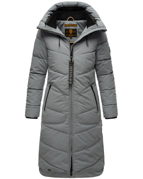 Marikoo Benikoo Damen lange Winterjacke Stormy Blue Größe 3XL - Gr. 46