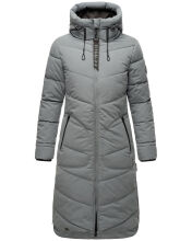 Marikoo Benikoo Damen lange Winterjacke Stormy Blue Größe 3XL - Gr. 46