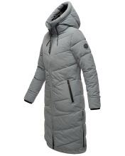 Marikoo Benikoo Damen lange Winterjacke Stormy Blue Größe 3XL - Gr. 46