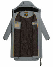 Marikoo Benikoo Damen lange Winterjacke Stormy Blue Größe 3XL - Gr. 46