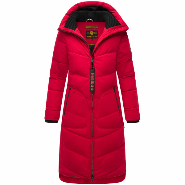 Marikoo Benikoo Damen lange Winterjacke Deep Red Größe 3XL - Gr. 46