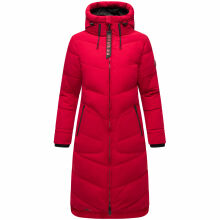 Marikoo Benikoo Damen lange Winterjacke Deep Red Größe 3XL - Gr. 46