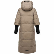 Navahoo Ciao Miau Damen lange Winterjacke B988 Taupe Grey Größe L - Gr. 40