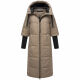Navahoo Ciao Miau Damen lange Winterjacke B988 Taupe Grey Größe L - Gr. 40