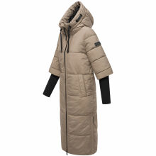 Navahoo Ciao Miau Damen lange Winterjacke B988 Taupe Grey Gr&ouml;&szlig;e XL - Gr. 42
