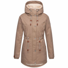 Navahoo Ireliaa Damen Winterjacke Taupe Grey Größe XS - Gr. 34