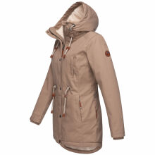 Navahoo Ireliaa Damen Winterjacke Taupe Grey Größe XS - Gr. 34
