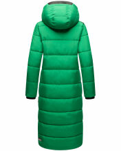 Navahoo Isalie Damen lange Winterjacke gesteppt Smaragd Green Größe XS - Gr. 34