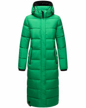 Navahoo Isalie Damen lange Winterjacke gesteppt Smaragd Green Größe XS - Gr. 34