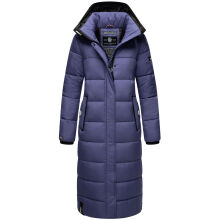 Navahoo Isalie Damen lange Winterjacke gesteppt Blue Violet Gr&ouml;&szlig;e M - Gr. 38
