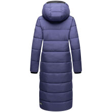 Navahoo Isalie Damen lange Winterjacke gesteppt Blue Violet Gr&ouml;&szlig;e L - Gr. 40