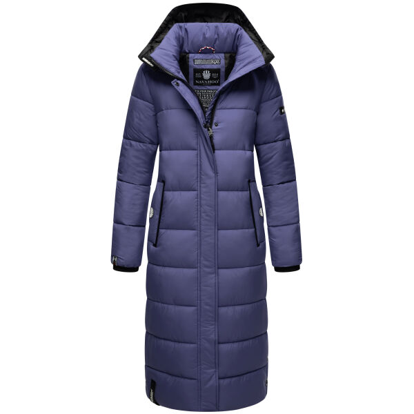 Navahoo Isalie Damen lange Winterjacke gesteppt Blue Violet Größe XXL - Gr. 44