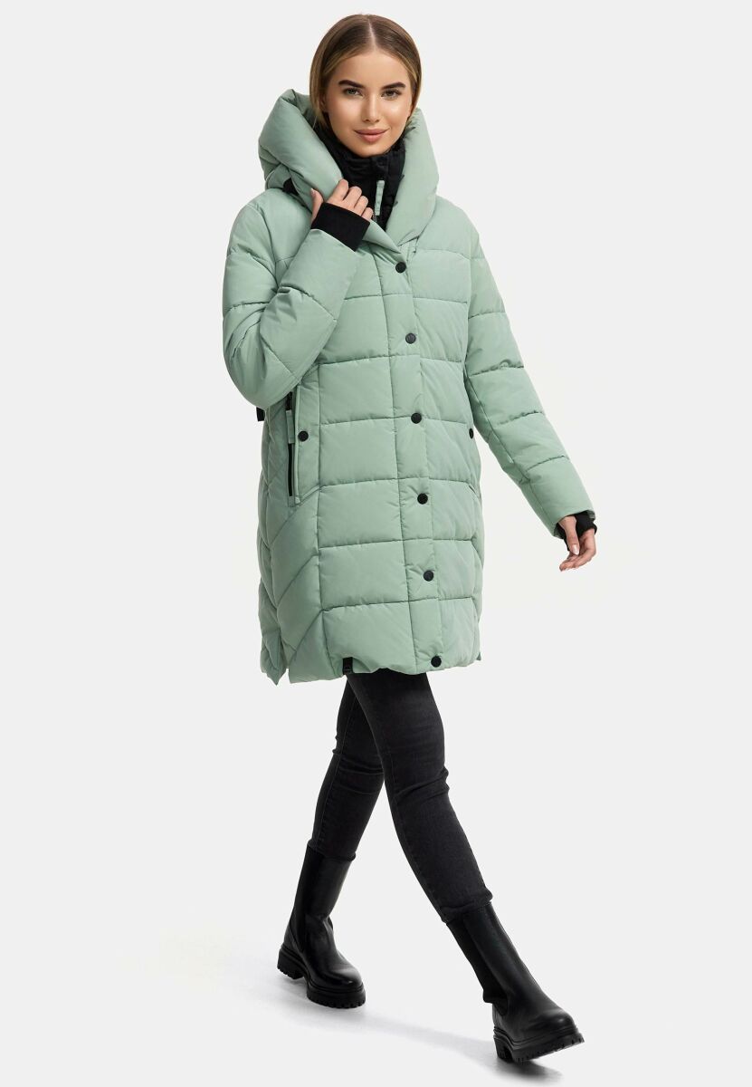 Navahoo Knutschilein Damen Winter Steppjacke Smokey Mint Größe M - Gr. 38