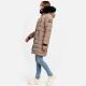 Navahoo Lotusblüte Princess Damen lange Winter Steppjacke Taupe Grey Größe M - Gr. 38