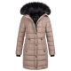 Navahoo Lotusblüte Princess Damen lange Winter Steppjacke Taupe Grey Größe M - Gr. 38