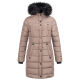 Navahoo Lotusblüte Princess Damen lange Winter Steppjacke Taupe Grey Größe M - Gr. 38
