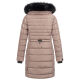 Navahoo Lotusblüte Princess Damen lange Winter Steppjacke Taupe Grey Größe M - Gr. 38