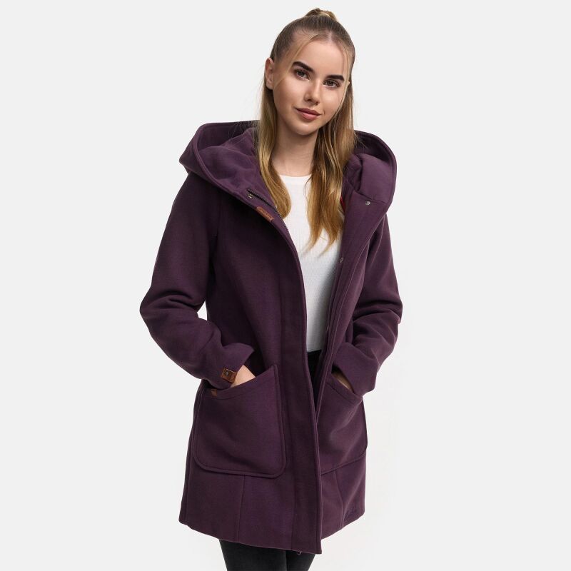 Marikoo Maikoo Damen Trenchcoat Wintermantel Dusty Plum