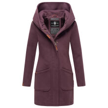 Marikoo Maikoo Damen Trenchcoat Wintermantel Dusty Plum Gr&ouml;&szlig;e XL - Gr. 42