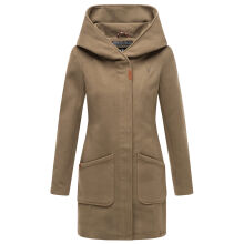 Marikoo Maikoo Damen Trenchcoat Wintermantel Stone Brown Gr&ouml;&szlig;e M - Gr. 38