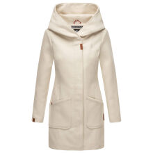 Marikoo Maikoo Damen Trenchcoat Wintermantel Offwhite Gr&ouml;&szlig;e S - Gr. 36