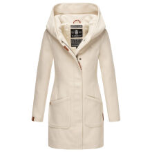 Marikoo Maikoo Damen Trenchcoat Wintermantel Offwhite Gr&ouml;&szlig;e L - Gr. 40