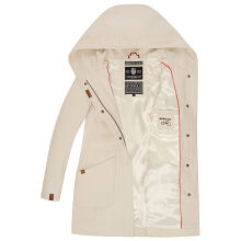 Marikoo Maikoo Damen Trenchcoat Wintermantel Offwhite Gr&ouml;&szlig;e L - Gr. 40