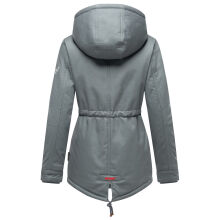 Marikoo Manolya Damen Parka Winterjacke mit Teddyfell Stormy Blue Größe XXL - Gr. 44